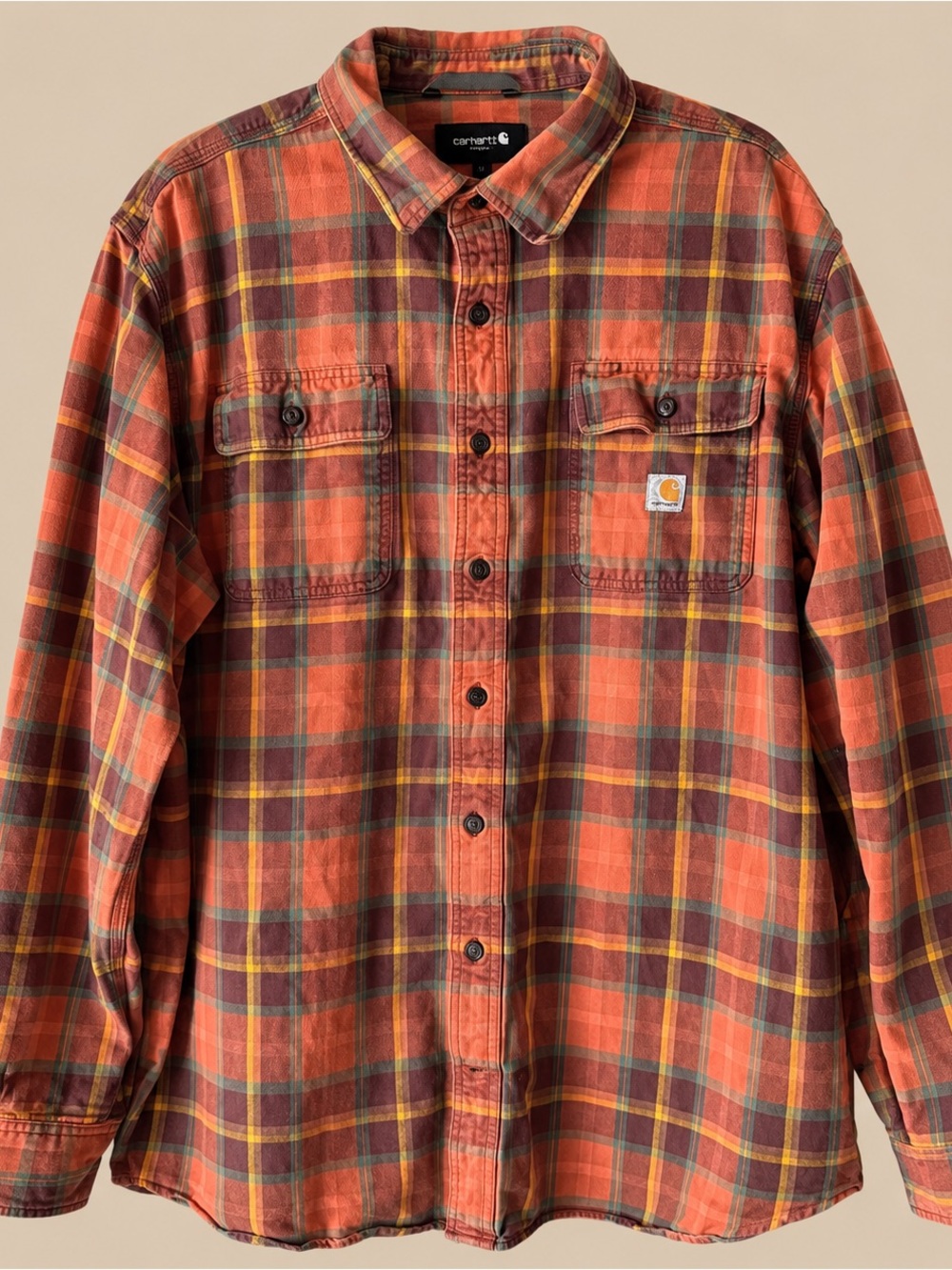 Carhartt Plaid Loose Fit Button Down 2XLT